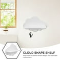 thumbnail image 3 of Mobutofu 1Set Floating Shelf White Cloud Shape Wood Easy to Install for Kitchen, 3 of 8