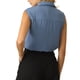 thumbnail image 3 of INSPIRAR CHIC Blusas de Trabajo para Mujeres, Mono sin Mangas, Camisa con Botones, 2XL, Gris Azul, 3 of 5