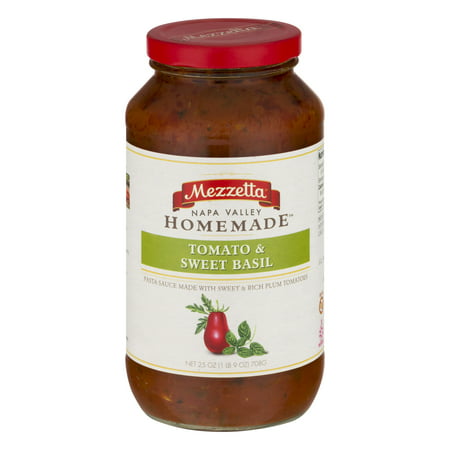 Mezzetta Napa Valley Homemade Sauce Tomato & Sweet Basil, 25.0 (Best Homemade Tomato Sauce)