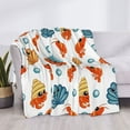 thumbnail image 4 of Throw Blanket for Couch, Hermit Crab Shrimp Scallop Super Soft Fuzzy Comfy Warm Throw Blanket, Cuteness Lightweight Cozy Plush Flannel Blanket & Throws for Sofa and Bed All Season, 4 of 5