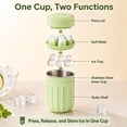 thumbnail image 5 of Safeglitz Click to Release 304 Stainless Steel Ice Cup, Insulated Iced Coffee Cup with Lid, Reusable Portable Ice Making Tumbler for Outdoor Fitness Camping Home Daily Use, 5 of 9