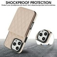 thumbnail image 3 of For Apple iPhone 15 Pro Max Argyle Pattern PU Leather RFID Blocking Protective Purse Wallet Case Magnetic Flip Cover Multi-Card Slots Pocket With Detachable Shoulder Strap,White,For iPhone 15 Pro Max, 3 of 7