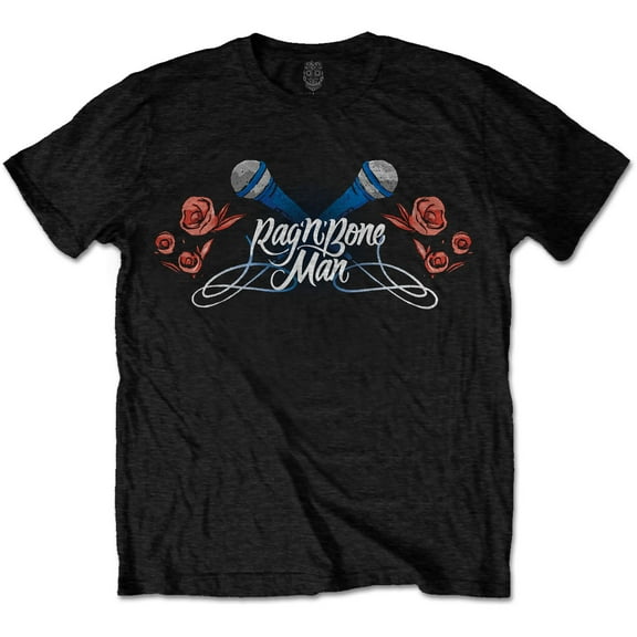 Rag'n'Bone Man Unisex T-Shirt Mics & Roses (Small)