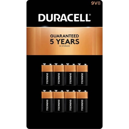 9V Alkaline Batteries 8 Count