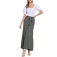thumbnail image 2 of Pantalones Boho para Mujer INSPIRE CHIC de Día de la Madre, con cintura alta elástica, volantes, estilo palazzo, pierna ancha XL en gris, 2 of 6