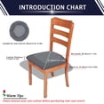 thumbnail image 2 of 4 Pack Gray Stretch Chair Seat Covers for Dining Room, Removable Washable Anti-Dust Kitchen Chair Protector Slipcovers, Dinning Upholstered Office Chair Seat Cushion Slipcovers Protectors, 2 of 10