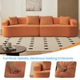 thumbnail image 6 of ZAFLY 113”w Oversized Sofa, Deep Seat Cloud Couch with 4 Cushions, Modern Curved Couch for Living Room, No Assembly Required - Orange, 6 of 10
