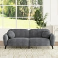 thumbnail image 2 of Oufan 85" Modern Sofa Couches for Living Room, 3 Seater Sofa with Extra Deep Seats, Upholstered Sofa Cushion, Comfy Sofa Couch for Living Room, Bedroom, Apartment, Gray, 2 of 10