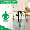 thumbnail image 3 of Yayeee Waist Apron with Pockets for Cooking Waterproof Half Server Aprons, Beige Christmas Plaid, 3 of 7
