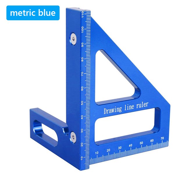 Protactor Calibre Cuadrático Escritura Utilidad Medidor 3D Aleación Aluminio Bricolaje Multifunción Múltiple para Carpintería