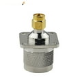 thumbnail image 1 of SMA Male Plug to N Male Plug 4 Hole Flange Mount Coaxial Connector Adapter, 1 of 1