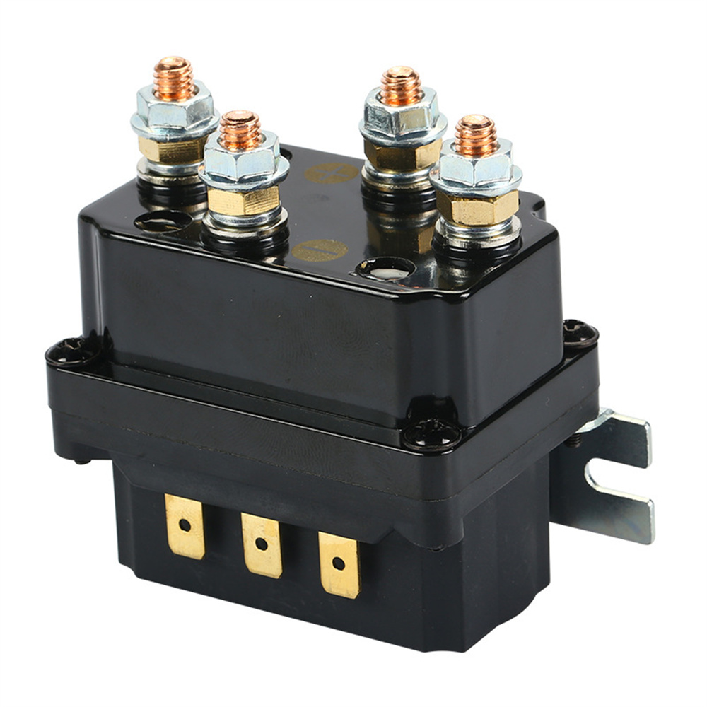 12V 250A Winch Solenoid Relay Contactor+2pcs Wireless Winch Remote Control Kit for Truck Jeep