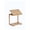 Natural, variant on Muwuele C Shaped End Table with Wheels, Rolling Couch Side Table with Adjustable Lift Top, Storage Shelves and Fabric Pocket for Living Room Bedroom, Walnut, 23.6 in Wide