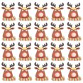 thumbnail image 1 of 25 piruletas de papel con forma de alce, reno navideño, para decorar dulces, suministros para fiestas de cumpleaños infantiles (alce verde), 1 of 7