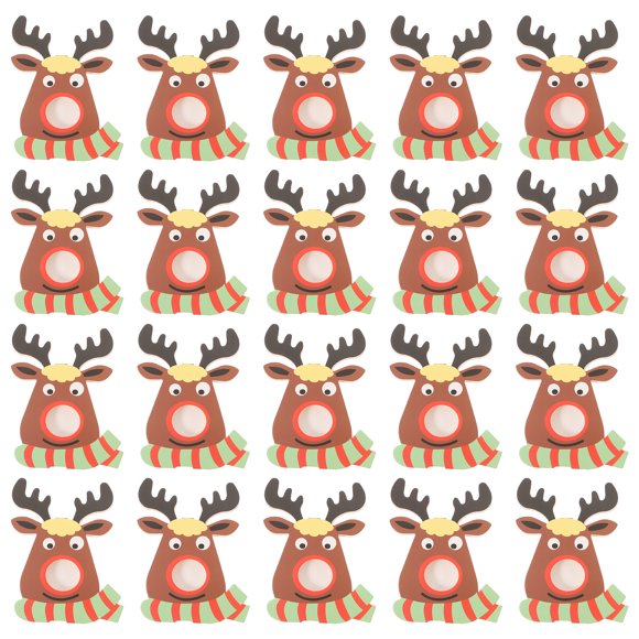 KAKOWELY 25pcs Lovely Elk Lollipop Paper Christmas Reindeer DIY Candy Decoration Xmas Birthday Party Supplies for Kids (Green Elk),7.09"X2.56"X0.04"