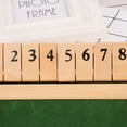 thumbnail image 2 of Shut The Box Game Juego de madera clásico de 12 números con dados, verde, adultos y niños (1 unidad), 2 of 5