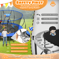 thumbnail image 5 of FIZITI Springless Trampoline,10FT 8FT 6FT 1000LBS Trampoline for Kids,Bungee Cords Trampoline with Enclosure,Basketball Hoop,LED Light,Sprinkle and More Gifts, Outdoor Pumpkin Trampoline, 5 of 10