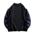 thumbnail image 1 of Styesk Chemises pour Hommes Manches Longues Col Rond Décontracté Couleurs et Chandails en Molleton Sans Capuche à la Mode, 1 of 3