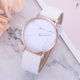 thumbnail image 2 of Reloj femenino informal de moda con correa de cuero de PU Reloj de pulsera de cuarzo comercial (blanco blanco), 2 of 5