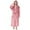 Pink, variant on Patlollav Men Robes Pajamas Fleece Solid Casual Waist Tie Cardigan Pocket Long Sleeve Hooded Bathrobe