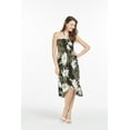 thumbnail image 5 of Femmes Hawaïenne Luau Licou Imprimé Floral Licou Robe S Cereus Wispy Noir, 5 of 5