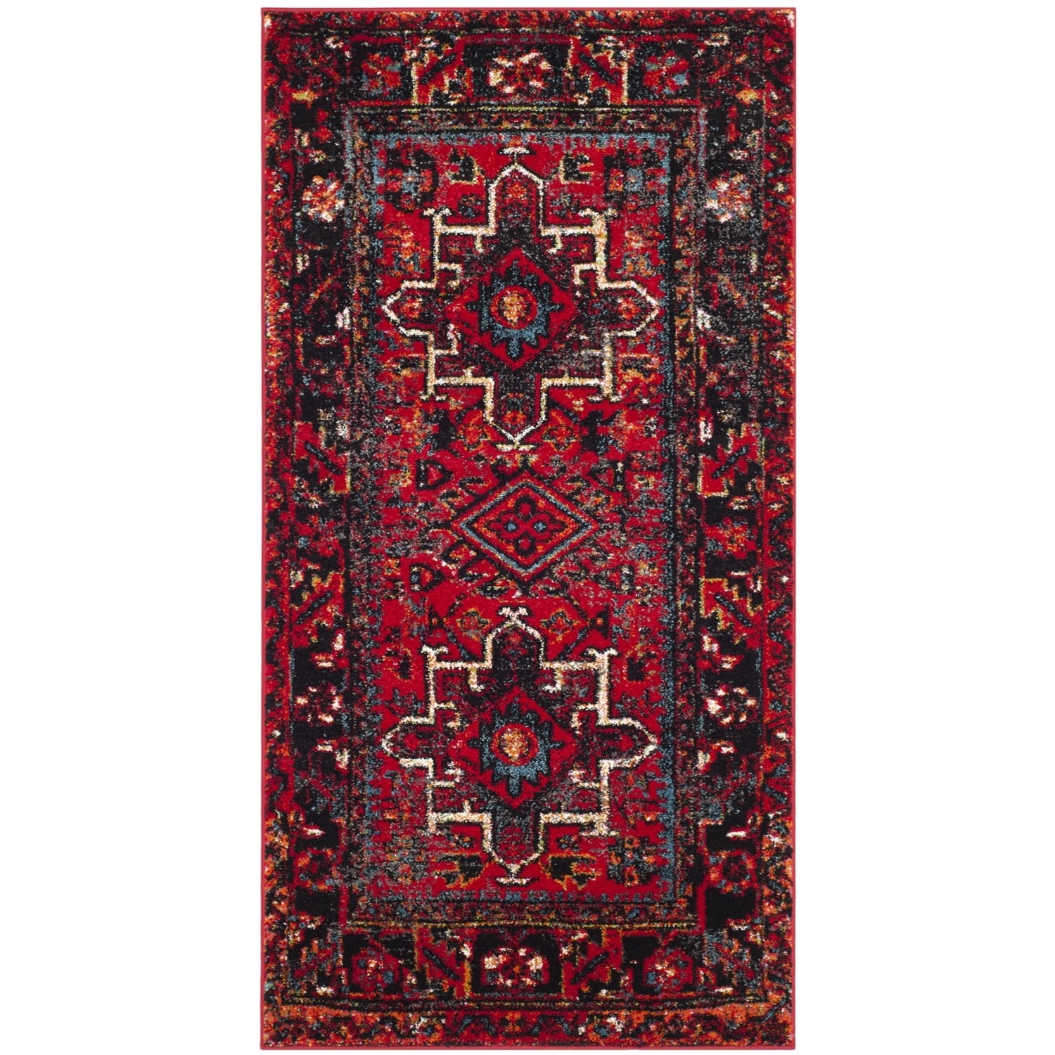 SAFAVIEH Vintage Hamadan Dania Traditional Runner Rug, Red/Multi, 2'2" x 6'