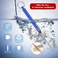 thumbnail image 4 of 5 Pieces Portable Titanium Toothpicks Metal Pocket Toothpick With Protective Holder Stainless Steel Toothpick Reusable Toothpicks With Key Ring Pocket, 4 of 5