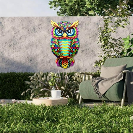 

Colorful Owl Shaped Wall Decor Mental Craft Home Decoration Wall Swing Ornament Acrylic Snowflakes Large Chandelier Beads with Clip Light Garland Plug in Dough Bowl Filler Fireplace Garland 5