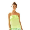 thumbnail image 1 of $108 LILLY PULITZER Dew Drop LIME GREEN Ruffled GINNY Strapless Top SILK ( XXS ), 1 of 2