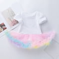 thumbnail image 4 of JAJAHO Infant Baby Girl Clothes Toddler Kids 4 Piece Set Cute Cartoon Print Short Sleeve Letter Tutu Dress With Headband Shoes Leg Warmers 0-24 Months Comfortable Outfit, 4 of 5