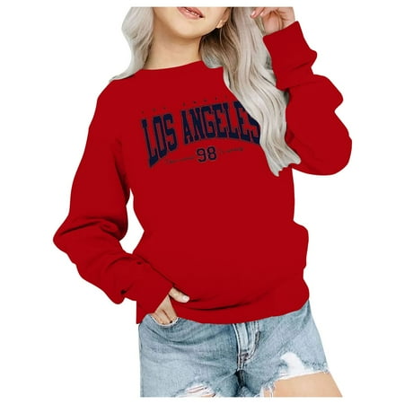 

Hoodies for Girls Hoodies Graphic Hoodies Hoodies for Teens Kids Hoodies Hoodies for Girls 10-12 Children s Letter Printing Round Neck Sweater Top Toddler Kids Girls Boys