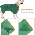 thumbnail image 3 of Albornoz para Perros - Albornoz para Perros Pequeños, Medianos y Grandes, para Perros y Gatos, con Súper Absorbente para Secado Rápido (Verde M), 3 of 5