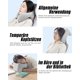 thumbnail image 4 of Almohada de viaje ergonómica, espuma viscoelástica que favorece una postura correcta de la columna cervical, algodón viscoelástico de recuperación lenta que proporciona apoyo y recupera su forma, 4 of 7