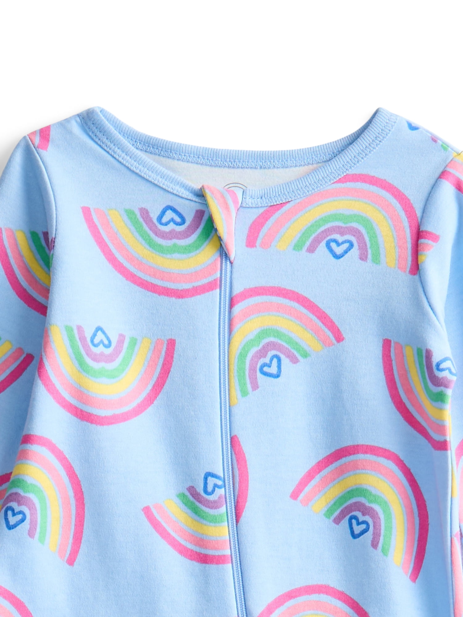 Wonder Nation Organic Cotton Baby Unisex Zip Front Footed Sleep N Play Pajamas, Sizes Preemie-6/9 Months