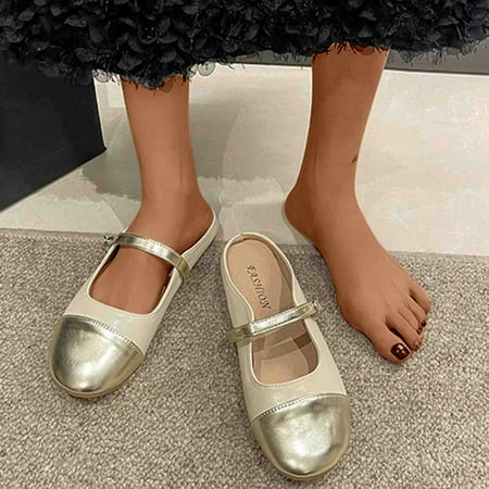 

Womens Open Toe Sandals non Slip- Retro Casual Sandals Beige Size 9