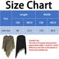 thumbnail image 2 of DODOING Hooded Poncho Womens Ponchos and Shawls Knit Ponchos Pullover Cardigan Women's Fringe Shawl Sweater Winter Sweater Shawl Top Cardigans Sweater One Piece Poncho Cape Coat Wrap Coats Tops, 2 of 6