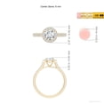 thumbnail image 5 of ANGARA Lab Grown Diamond Halo Ring with Accents for Women in 14K Yellow Gold (Size-6mm| Color-F-G| Clarity-VS) | April Birthstone, Anniversary, Jewelry Gift for Women | Lab-Grown Diamond Ring, 5 of 7
