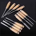 thumbnail image 2 of Professional Wood Carving Tools, High Quality Steel Chisel Set for Intricate Designs, Comfortable Grip Hardwood Handles, 12PCS Various Sizes, Perfect Beginner Gift, 2 of 5