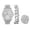 Silver, White, variant on Women's Big Rocks Bezel Colored Dial with Roman Numerals Fully Iced Out Watch - ST10327LA (Silver - Blush)