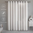 thumbnail image 4 of LINENWALAS Cotton Linen Semi-Sheer Curtains for Living Room 84 inch Length 2 Panels Set, Grommet Top, Semi Transparent (W-52" x L-84" / Grommet Top / White), 4 of 8