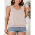 thumbnail image 3 of Womens V Neck Casual Tank Tops Fit Sleeveless Summer Tops Shirts Blouses, 3 of 5