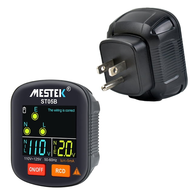 MESTEK Socket Tester,Socket Tester Rcd Tester Phase 30-250v Portable Socket Check Tool With Tester Phase Check Adben Tester Siuke 30-250v