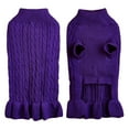 thumbnail image 1 of Acrylic Fiber Pet Sweater Dress - Turtleneck, Rope Knit, Ruffled Skirt, Elastic, Full-Body Warmth, Stylish for Winter, Dogs & Cats, 1 of 1