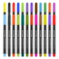 thumbnail image 1 of Mistaha 24-Color Fabric Markers Set for DIY Hand Drawing, Fade-Resistant and Washable, Silver Heat Transfer Design - Includes 24 Markers, 1 of 6