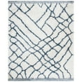thumbnail image 3 of SAFAVIEH Toronto Loew Abstract Polyester Shag Area Rug, Ivory/Blue, 5' x 8', 3 of 3