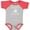 Heather and Red, variant on Inktastic Cowboy Silhouette Team Roping Rodeo Boys or Girls Baby Bodysuit