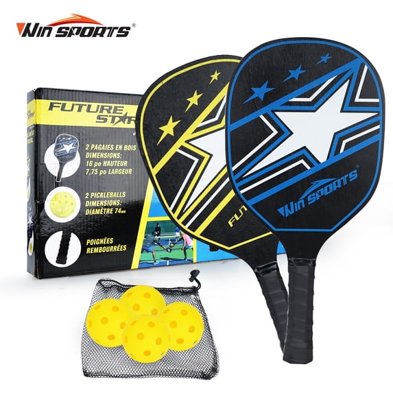 Aljoin Wooden Pickleball Paddles Set