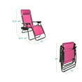 thumbnail image 3 of Best Choice Products Set of 2 Zero Gravity Lounge Chair Recliners for Patio, Pool w/ Cup Holder Tray - Pink, 3 of 9