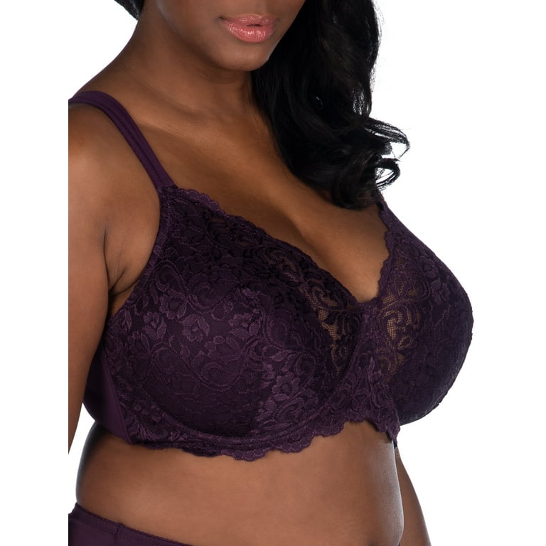 Leading Lady The Ava - Scalloped Lace Underwire Bra in Black, Size: 36C