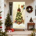 thumbnail image 5 of Kumdkd 3D Embroidery Christmas Door Cover - 35x72in Polyester Holiday Curtain for Doors/Walls (Sturdy, Easy Install, Reusable Party Decoration with Festive Patterns), 5 of 6